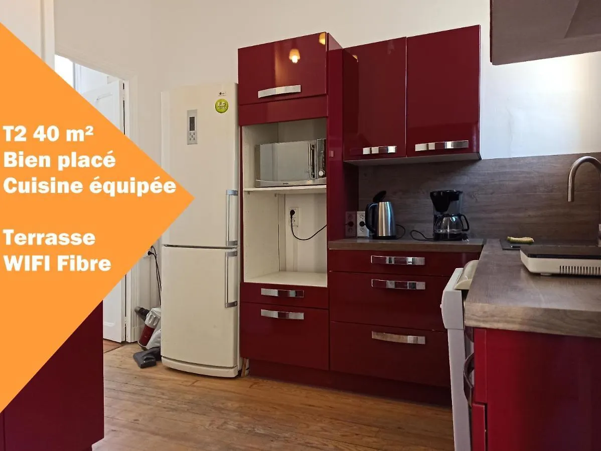T2 Toulouse Saint Cyprien 40M2 Independant, Quartier Sympa, 1Er Etage Sur 2, Terrasse Apartment